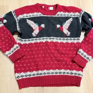 Vintage Woolrich(??) Size Large Mallard Duck Hunting 100%
Wool Crew Neck Sweater
